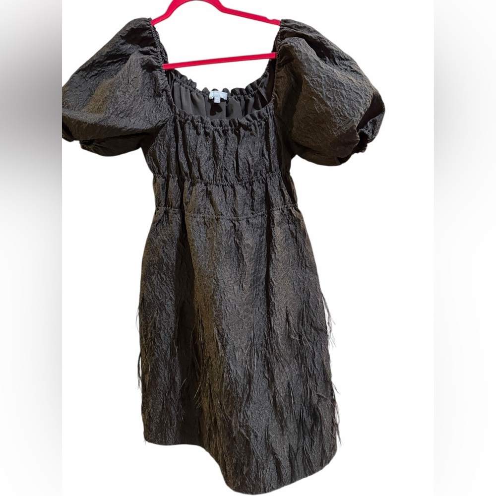 ANTONIO MELANI Black Textured Midi Dress - Picture 5 of 5